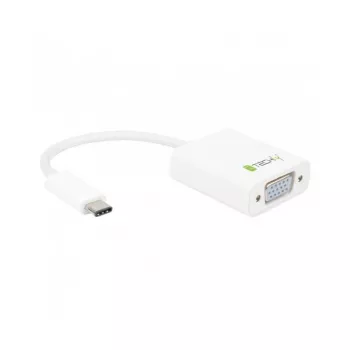 Techly IADAP-USB31-VGA Προσαρμογέας γραφικών USB Λευκό