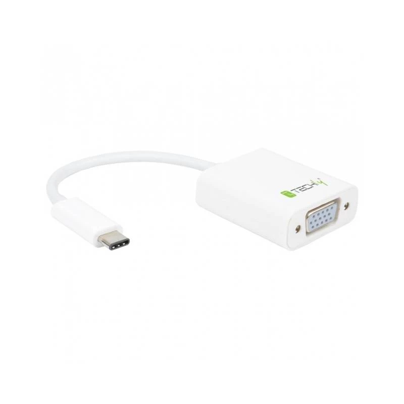 Techly IADAP-USB31-VGA Προσαρμογέας γραφικών USB Λευκό