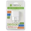 Techly Ιταλικός προσαρμογέας βύσματος με 1 θύρα USB 5V / 2,1A Λευκό IPW-USB-21EC