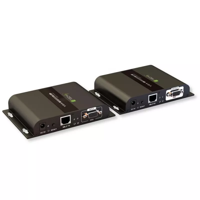 Techly IDATA EXTIP-383V Επέκταση AV Πομπός & δέκτης AV Μαύρο
