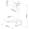 Techly ICA-LCD 2500 Βάση/στήριγμα οθόνης 68,6 cm (27 ίντσες) Γραφείο Μαύρο