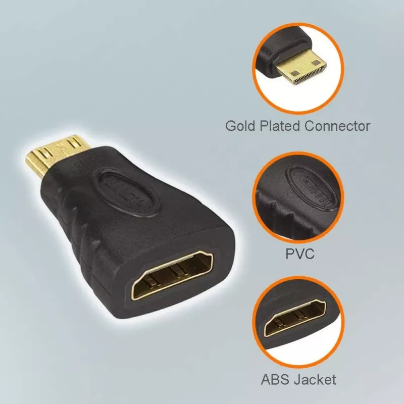 Techly HDMI σε Mini HDMI Type-C Υποδοχή/Βύσμα Αντάπτορας IADAP HDMI-MC, Mini HDMI, HDMI, Μαύρο