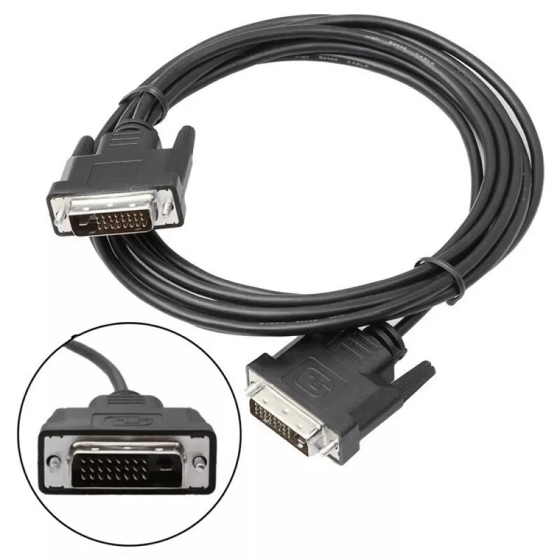 Techly Καλώδιο οθόνης DVI ψηφιακό M/M Dual Link 1,8 m (DVI-D) ICOC DVI-8100