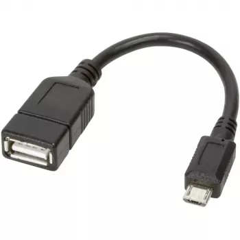 Techly Καλώδιο USB2.0 OTG A-Υποδοχή / Micro-B-Βύσμα 0,2 m ICOC UOTG-194