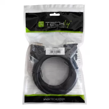 Techly Καλώδιο οθόνης DVI Αναλογικό Ψηφιακό M/M Dual Link 1,8 m (DVI-I) ICOC DVI-8900