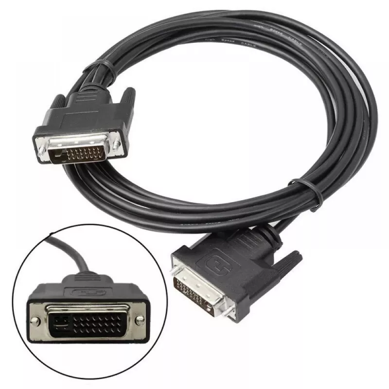 Techly Καλώδιο οθόνης DVI Αναλογικό Ψηφιακό M/M Dual Link 1,8 m (DVI-I) ICOC DVI-8900