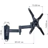 Techly 13-37 LED TV LCD Βάση τοίχου με κλίση 3 αρθρώσεις Μαύρο ICA-LCD 2102