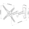Techly 13-37 LED TV LCD Βάση τοίχου με κλίση 3 αρθρώσεις Μαύρο ICA-LCD 2102