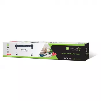 Techly 23-55 Βάση τοίχου λεπτή Fixed για LED TV LCD Μαύρο ICA-PLB 139M