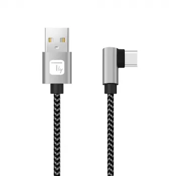 Techly ICOC MU2AC9-010-AL Καλώδιο USB USB 2.0 1 m USB A USB C Γκρι, Μαύρο