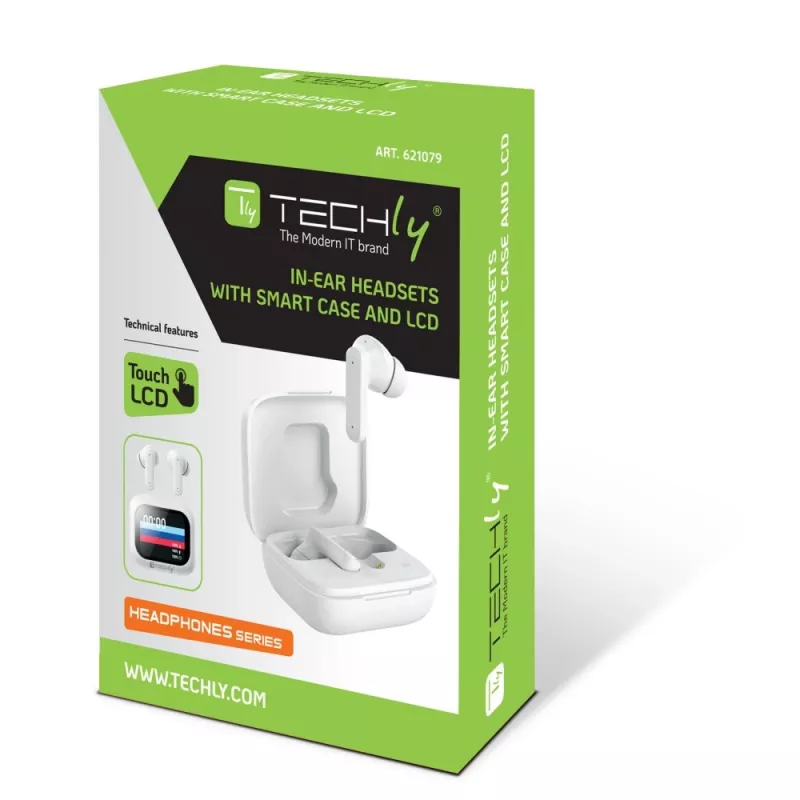 Techly ICC SB-BLT08W Ακουστικά/Headset True Wireless Stereo (TWS) In-Ear Κλήσεις/Μουσική Bluetooth Λευκό