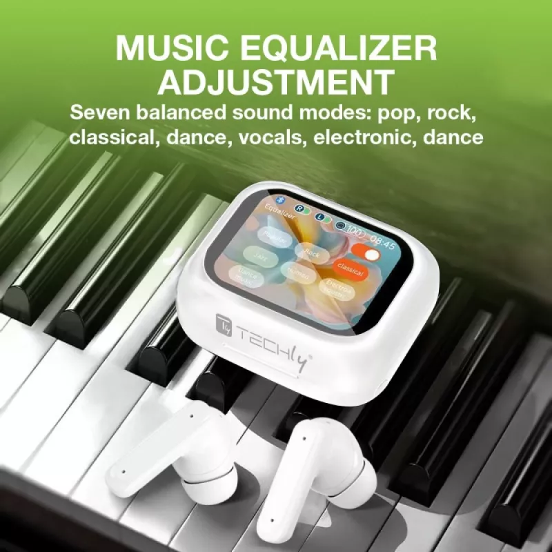 Techly ICC SB-BLT08W Ακουστικά/Headset True Wireless Stereo (TWS) In-Ear Κλήσεις/Μουσική Bluetooth Λευκό