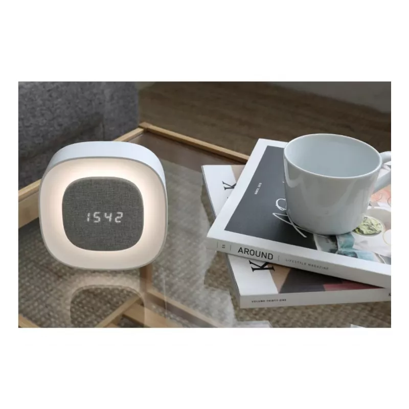 Techly IC-CLOCK-56WH Ξυπνητήρι Ψηφιακό ξυπνητήρι Γκρι, Λευκό