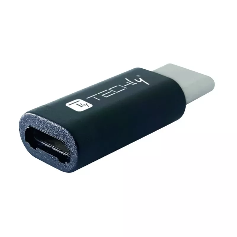 Techly IADAP USBC-MBKT Προσαρμογέας καλωδίου Micro-USB Μαύρο