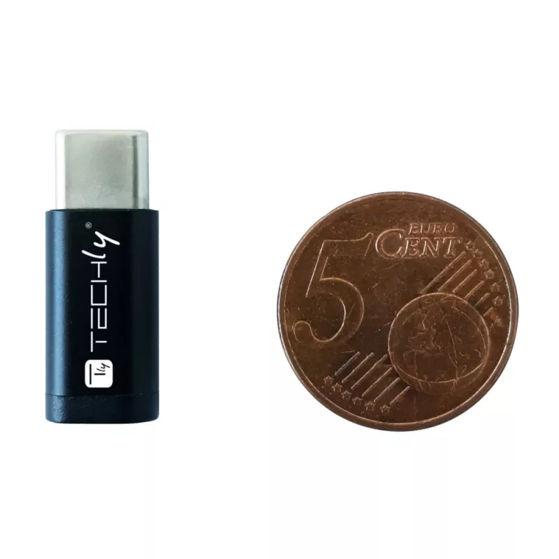 Techly IADAP USBC-MBKT Προσαρμογέας καλωδίου Micro-USB Μαύρο