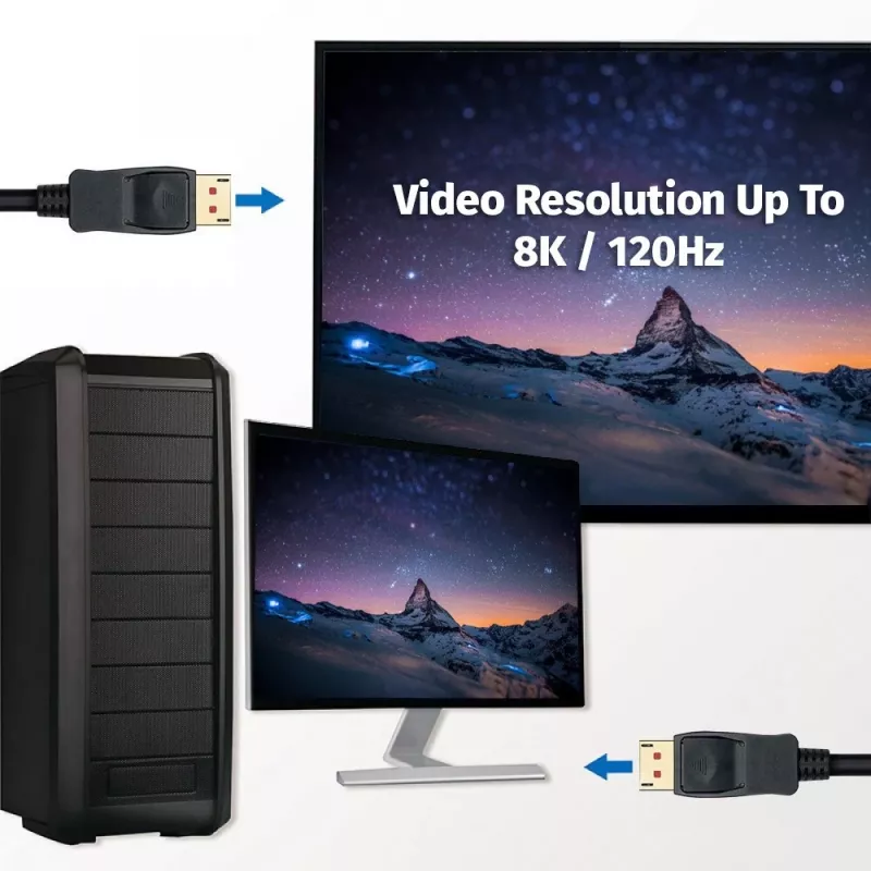 Techly ICOC DSP-A14-050NT Καλώδιο DisplayPort 5 m Μαύρο