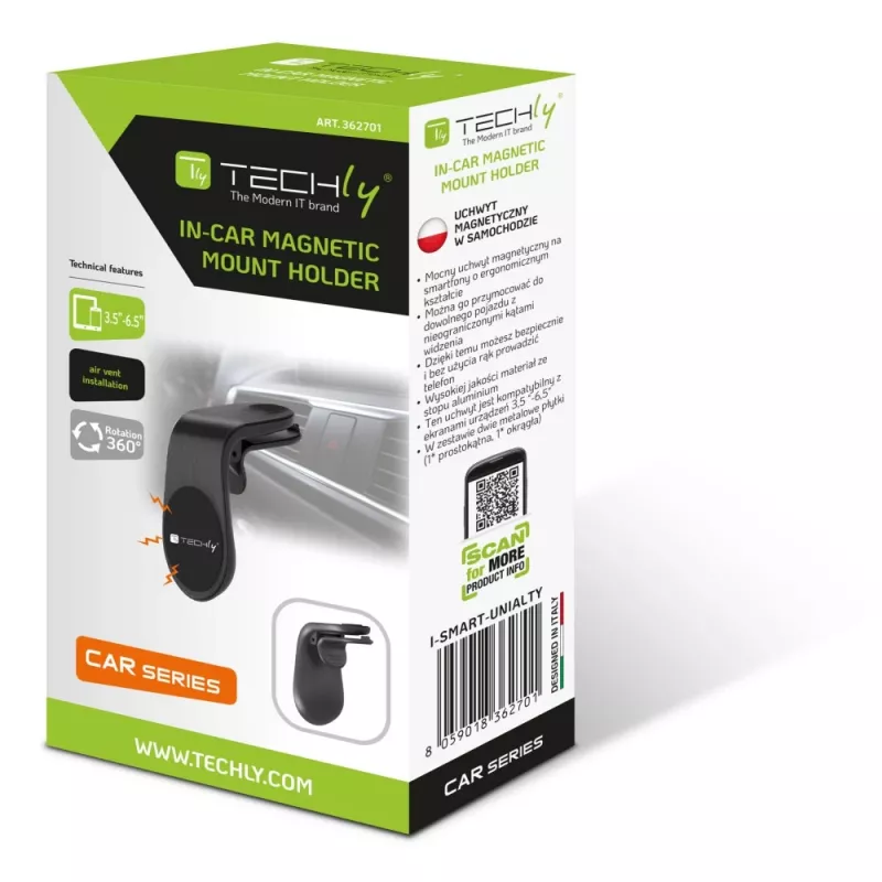 Techly I-SMART-UNIALTY Βάση Παθητική βάση κινητού τηλεφώνου/Smartphone Μαύρο