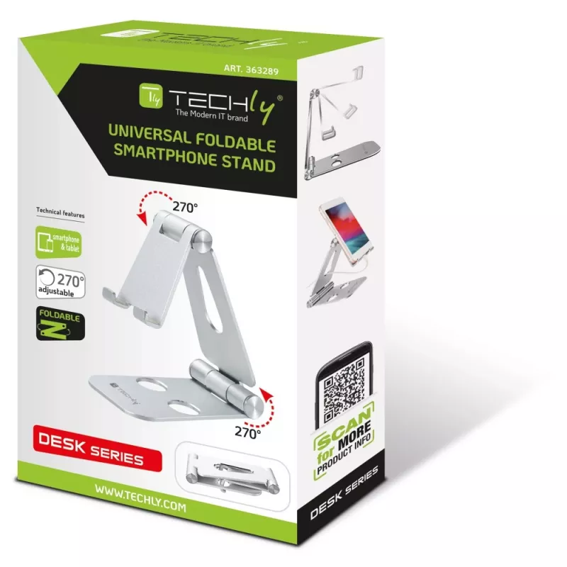 Techly I-SMART-STAND6 Βάση Παθητική βάση κινητού τηλεφώνου/Smartphone Ασημί