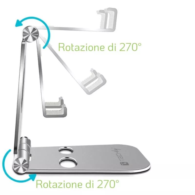 Techly I-SMART-STAND6 Βάση Παθητική βάση κινητού τηλεφώνου/Smartphone Ασημί