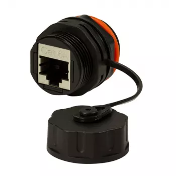 Techly IWP-MD C6A-IPPANT Προσαρμογέας καλωδίου RJ45 Μαύρο