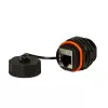 Techly IWP-MD C6A-IPPANT Προσαρμογέας καλωδίου RJ45 Μαύρο