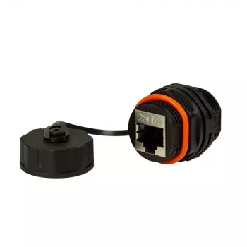 Techly IWP-MD C6A-IPPANT Προσαρμογέας καλωδίου RJ45 Μαύρο