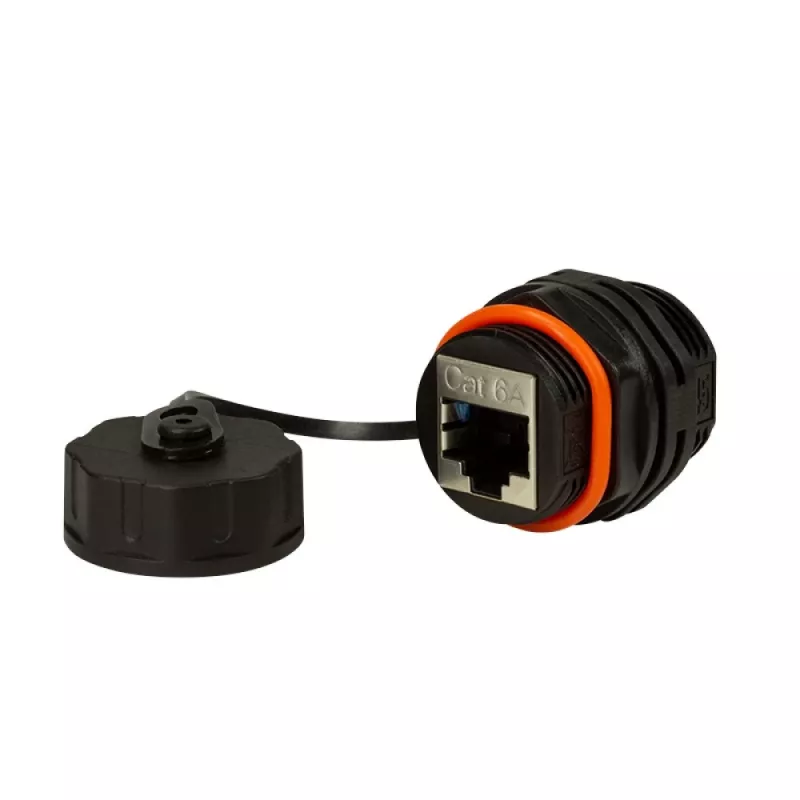 Techly IWP-MD C6A-IPPANT Προσαρμογέας καλωδίου RJ45 Μαύρο