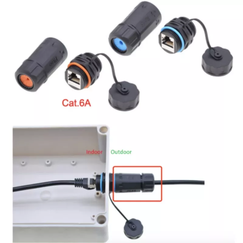 Techly IWP-MD C6A-IPPANT Προσαρμογέας καλωδίου RJ45 Μαύρο