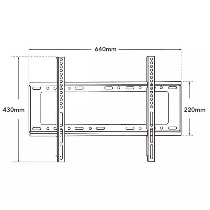 Techly ICA-PLB 262L Βάση τοίχου TV 177,8 cm (70 ίντσες) Μαύρο