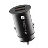 Techly Μίνι φορτιστής αυτοκινήτου 2 θυρών USB-A Quick Charge 3.0 36W σε Μαύρο Μέταλλο