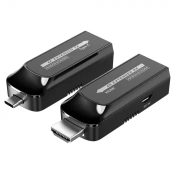 Techly IDATA EXT-600HC Επέκταση AV Πομπός & δέκτης AV Μαύρο