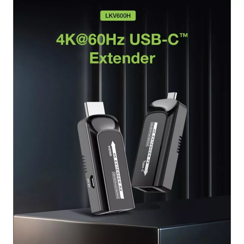 Techly IDATA EXT-600HC Επέκταση AV Πομπός & δέκτης AV Μαύρο