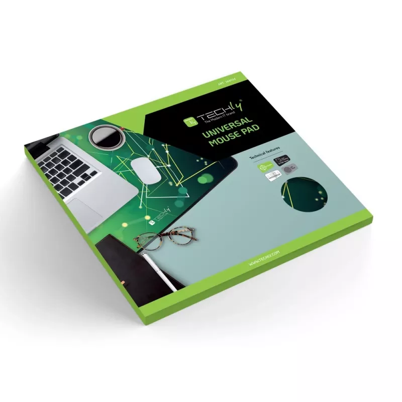 Techly ICA-MP GLASS1 Mousepad Gaming mousepad Πράσινο