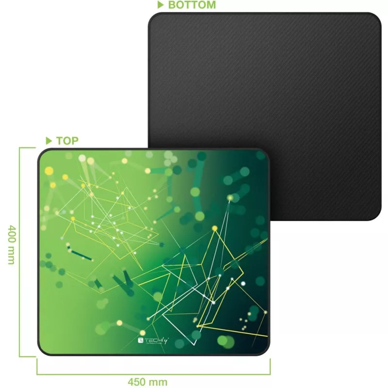 Techly ICA-MP GLASS1 Mousepad Gaming mousepad Πράσινο