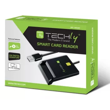 Techly I-CARD CAM-USB2TY2 Αναγνώστης 스마트 καρτών Indoor USB USB Type-A Μαύρο