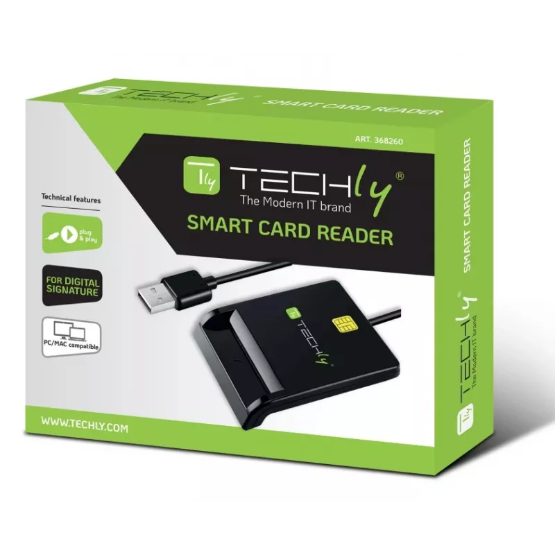 Techly I-CARD CAM-USB2TY2 Αναγνώστης 스마트 καρτών Indoor USB USB Type-A Μαύρο