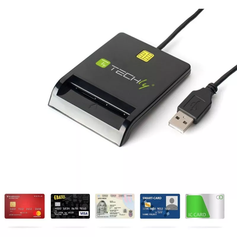 Techly I-CARD CAM-USB2TY2 Αναγνώστης 스마트 καρτών Indoor USB USB Type-A Μαύρο