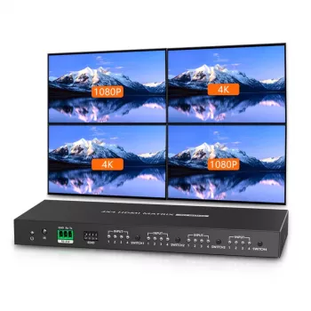 Techly IDATA HDMI-MX44 Διακόπτης μήτρας AV Διακόπτης μήτρας AV 4 W