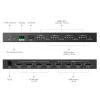 Techly IDATA HDMI-MX44 Διακόπτης μήτρας AV Διακόπτης μήτρας AV 4 W