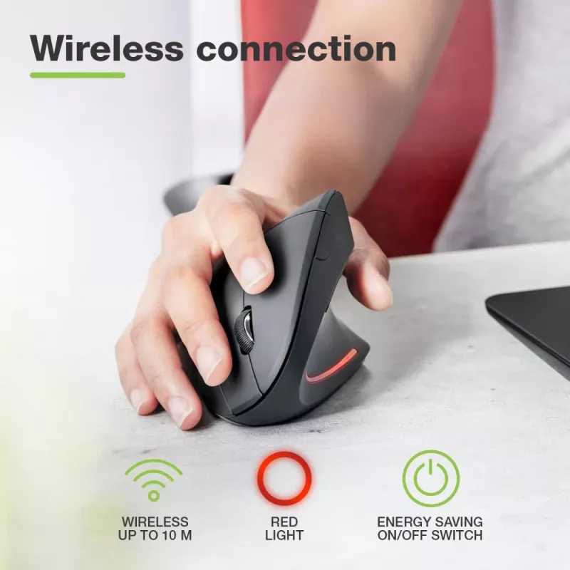 Techly IM 1200-VM-B Ποντίκι Ιατρικό Δεξιόχειρας RF Wireless Οπτικό 1600 DPI