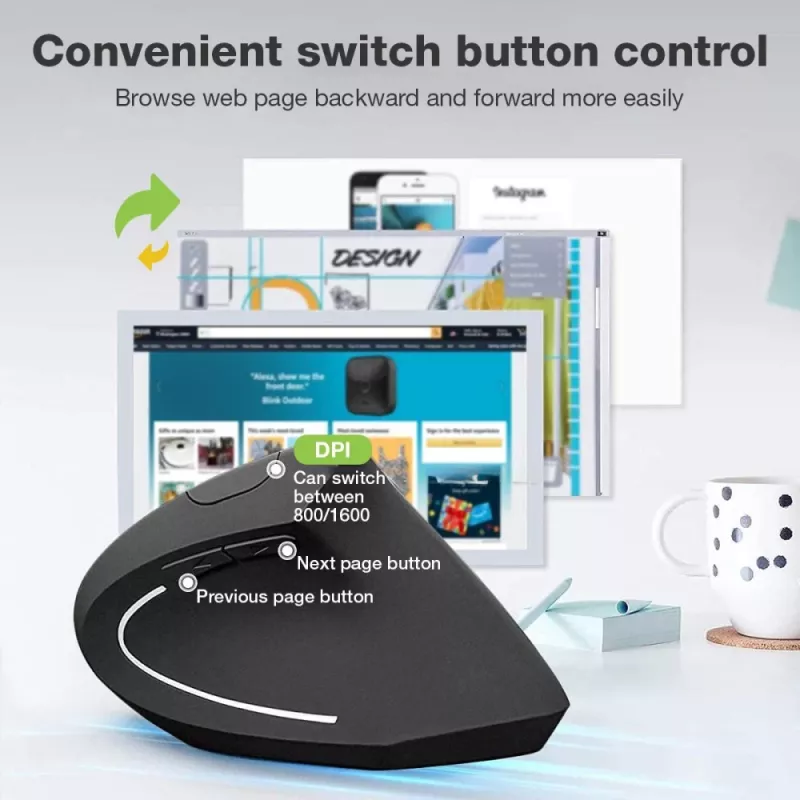 Techly IM 1200-VM-B Ποντίκι Ιατρικό Δεξιόχειρας RF Wireless Οπτικό 1600 DPI