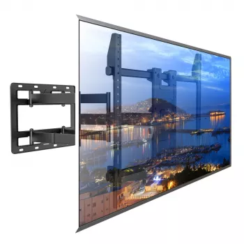 Techly Βάση τοίχου για TV LED-LCD Full-Motion 55-100 ιντσών, 300 x 300 mm, 900 x 600 mm, 0 - 7°, 120°, Χάλυβας, Μαύρο
