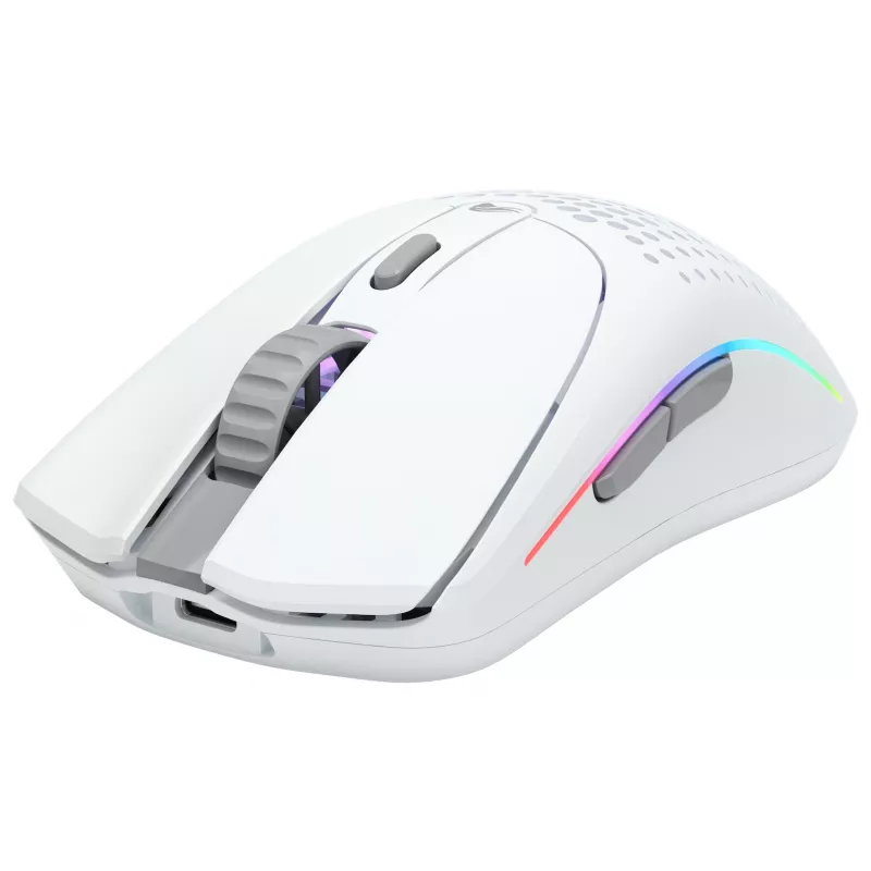 Glorious Gaming Glorious Model O Wireless 2 – ματ λευκό, δεξιόχειρας, λέιζερ, RF Wireless + USB Type-C, 26000 DPI, 1 ms, λευκό