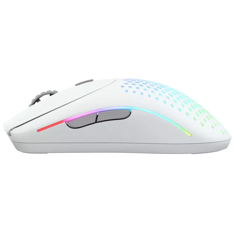 Glorious Gaming Glorious Model O Wireless 2 – ματ λευκό, δεξιόχειρας, λέιζερ, RF Wireless + USB Type-C, 26000 DPI, 1 ms, λευκό