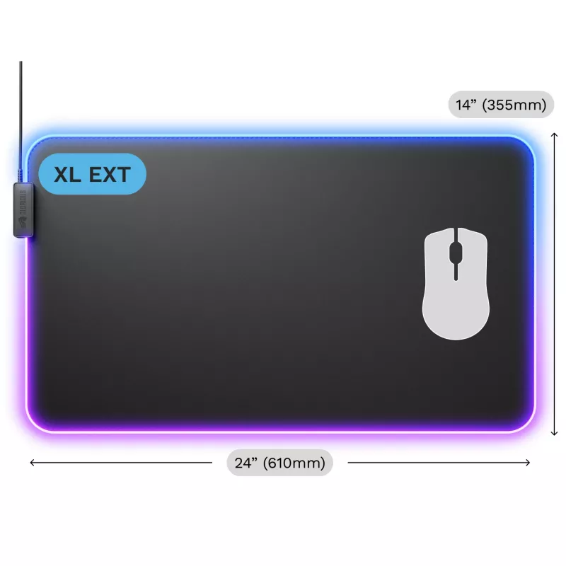Glorious Gaming GLORIOUS Mouse PAD 2 GLED - XL EXTENDED - μαύρο