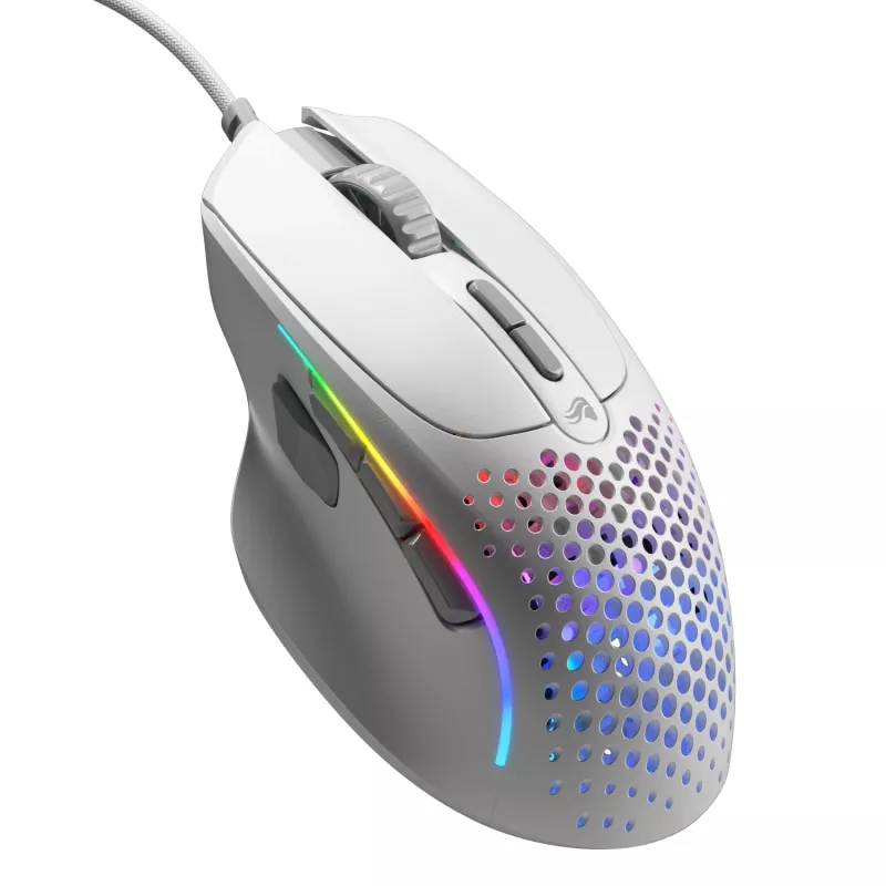 Glorious Gaming Glorious Model I2 Wired – λευκό, δεξιόχειρας, οπτικό, USB Type-A, 26000 DPI, λευκό