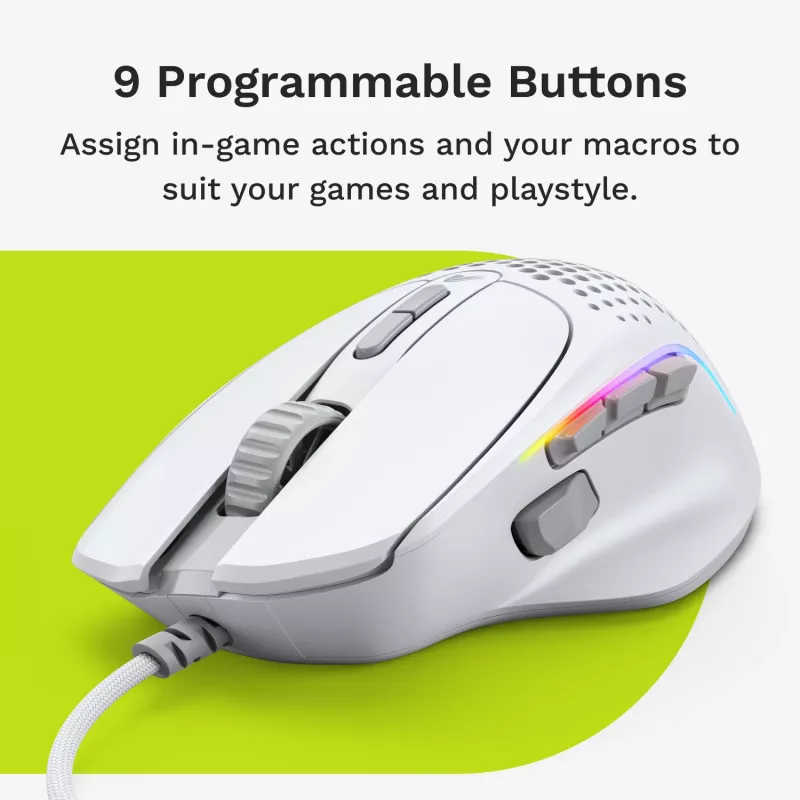 Glorious Gaming Glorious Model I2 Wired – λευκό, δεξιόχειρας, οπτικό, USB Type-A, 26000 DPI, λευκό