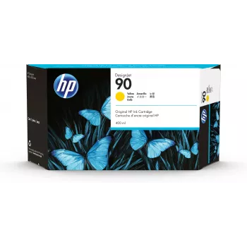 HP 90 400-ml Κίτρινο Μελανοδοχείο DesignJet, Σειρά εκτυπωτών HP DesignJet 4000/4500, Εκτύπωση θερμικού ψεκασμού, Κίτρινο, 203,2 mm, 63,5 mm, 120,7 mm