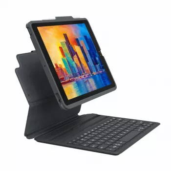 ZAGG Pro Keys για iPad 10,9 inch (A16 & 10ης γενιάς) Γερμανικό, AZERTY, Γερμανικό, Apple, iPad 10,9 inch (A16 & 10ης γενιάς), Μαύρο, Πολυανθρακικό (PC), Καουτσούκ