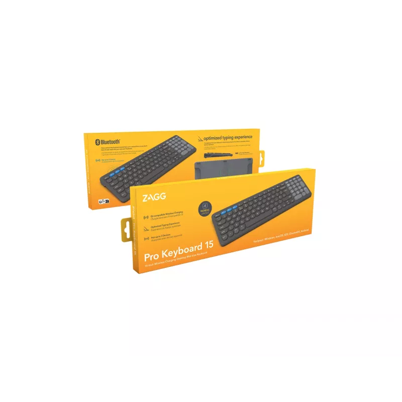 ZAGG Pro 15 Πληκτρολόγιο Universal Bluetooth QWERTY Σκανδιναβικό Μαύρο